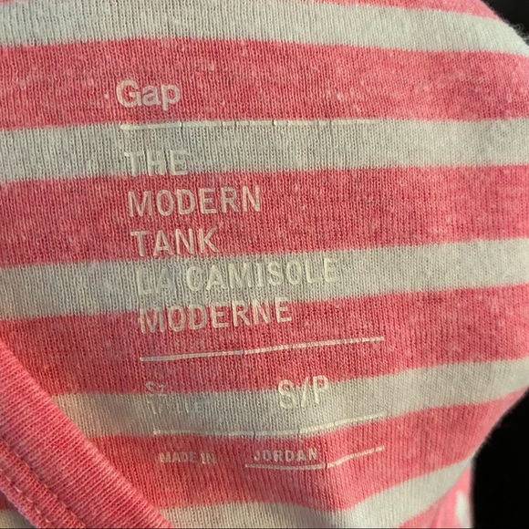 Gap pink stripe scoopneck tank top - Picture 6 of 7